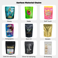 Sachets Mylar refermables à fermeture éclair, thermoscellables, personnalisés, 3,5g, 7g, 14g, 28g, 35g, 1oz, 1lb