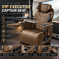 Siège de Capitaine VIP de Luxe en Cuir Premium avec Tablette Pliante et Accoudoirs pour Modification de Van MPV