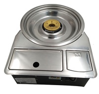 Table de cuisson et barbecue au gaz propane intégrée coréenne avec acier inoxydable et allumage pulsé pour restaurants, rôtissage et fondue