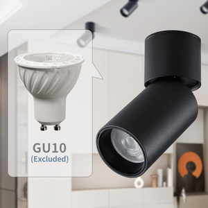 Spot LED encastré réglable 15W au design moderne, projecteur de plafond LED, éclairage orientable avec ampoule GU10 - Product Image 4