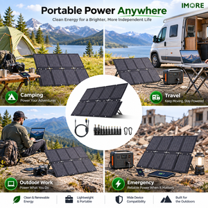 60W Foldable <b>Solar</b> <b>Panel</b> 8 Fold Compact Design <b>USB</b> Type C Monocrystalline Charger for Backpack Camping Hiking and Outdoor Travel - Product Image 3