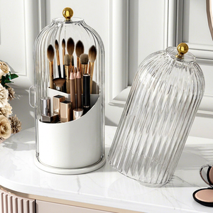 Organizador de Maquillaje Giratorio con Tapa, Plataforma Giratoria de 360 Grados, Diseño Ligero de Plástico para Escritorio, Hecho en Zhejiang - Product Image 1