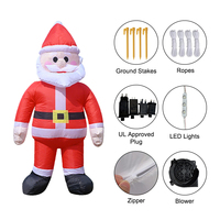 Père Noël gonflable de Noël de 6 pieds avec éclairage LED pour la décoration extérieure de la cour et des fêtes