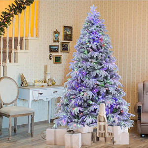 <span class=keywords><strong>Prix</strong></span> de gros : Arbre de Noël artificiel floqué vert de <span class=keywords><strong>2</strong></span>,7 m avec 10 fonctions lumineuses, en PE et PVC mélangés, pour décoration de Noël - Product Image 5