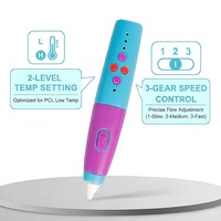 Kit de stylo 3D pour construire soi-même des voitures jouets, pour enfants, sans fil, température basse, sûr, 2 niveaux de température, 3 vitesses, 17 rouleaux de filament PCL