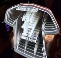 Letrero LED 3D con efecto de espejo infinito, montaje en pared, gráficos personalizados multicolor, control por aplicación, iluminación de neón impermeable IP65 para