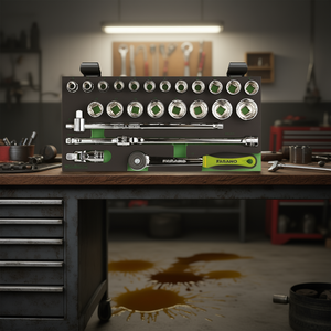 Fasano <b>Socket</b> <b>Set</b> 100 Pc 1/4 3/8 1/2 In Drive Metric And Sae With Ratchet Extension Bar And <b>Torque</b> Wrench For Auto Repair - Product Image 3