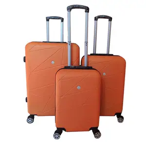 Le plus récent étui rigide léger mode chariot bagage sac 12 pièces semi-fini SKD bagages abs valise ensemble