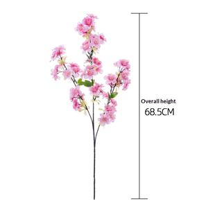 Fleur de cerisier à 3 branches, fleur artificielle de cerisier, fabricant de fleurs artificielles, décoration intérieure, mariage, vente en gros de fleurs artificielles - Product Image 4