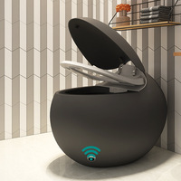 Oeuf noir 220v bidet intelligent toilette automatique intelligente pour les maisons