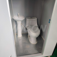 Toilettes mobiles portables en aluminium pour parc de football extérieur, course de marathon, avec douche intégrée – Montage rapide
