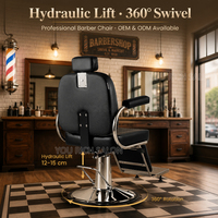 Nouveau style de fauteuil de barbier, chaise de salon de coiffure, mobilier de beauté pour hommes, fauteuil de salon de barbier, vente directe d'usine à prix avantageux