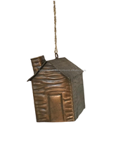 Nouveau DESIGN de cabane de couleur marron nouvel arrivage décoration de noël ornement suspendu métal de haute qualité