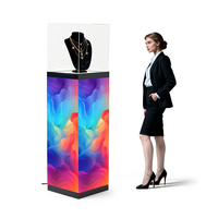 Exhibidor LED Interior Semi-Transparente, Cubo LED Publicitario para Exhibiciones, Joyería, Video