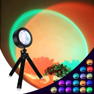 Lámpara de Proyección de Luz de Atardecer OEM con Soporte de Trípode, 360 Grados, Desmontable, Lámpara de Proyección USB con Efecto de Amanecer, Luces de Arcoíris - Product Image 2
