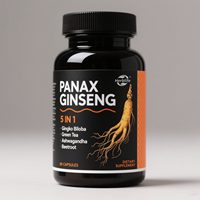 도매 하이 퀄리티 Panax 인삼 추출물 보충 60 카운트 Panax 인삼 캡슐 글루텐 무료 공장 공급