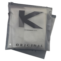 Sacs d'emballage en plastique biodégradable mat/givré personnalisés avec fermeture éclair, sacs à fermeture éclair pour vêtements, maillots de bain, avec logo