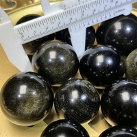 Prix de gros, sphère en obsidienne dorée polie à la main, sphère de cristal pour la guérison