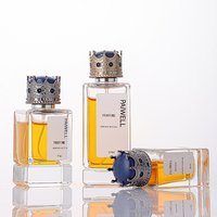 30ml 50ml 100ml Bouteille de parfum de luxe claire vide avec bouchon couronne