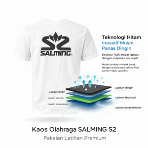 Ropa deportiva premium SALMING para hombre/mujer, de secado rápido, antiolor, altamente absorbente, ideal para el gimnasio y todas las actividades deportivas. - Product Image 2