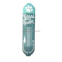 Termometer kualitas tinggi aluminium Vintage luar ruangan taman tanda logam promosi logam kustom grosir pabrik