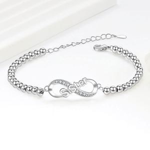 Infinite Loop love Heart Beaded <b>Bracelet</b> for Women Zircon Letter <b>Bracelet</b> Best Friend Gift Mom <b>Sister</b> Letter Charm <b>Bracelet</b> - Product Image 6