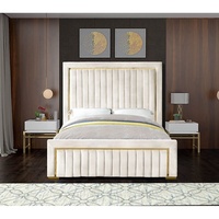 Lits rembourrés sur mesure de haute qualité, taille king double, pour la maison