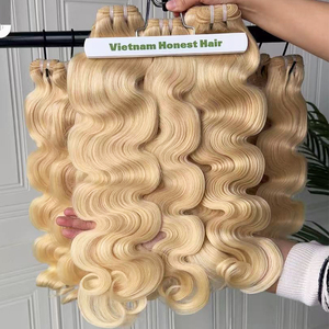 Grado 12A # Paquetes de Cabello Humano Rubio Platino 613, Ondulado, con Cutícula Alineada, Cabello Virgen Natural para Venta al por Mayor para Salones de Belleza - Product Image 3