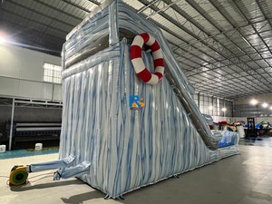 Nhà máy trực tiếp trẻ em thổi lên thư bị trả lại công viên trượt nước thương mại trượt nước Inflatable trượt với hồ bơi - Product Image 5