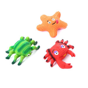 Komik yengeç Fishsar ve örümcek tüylü lateks Pet oyuncak köpekler için yavru köpek çiğneme oyuncakları - Product Image 4