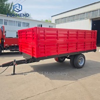 High-quality Durable Farm Tipping Trailer Hydraulic Unloading Agricultural Cart for Harvest Material Transfer