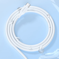 Câble USB-A vers Type-C SAMZHE en PVC blanc PD100W 6A à charge rapide avec puce E-marker, câble de données USB2.0 pour iPhone, ordinateur portable, appareil USB-C