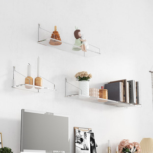First Color Acrylic Wall-Mounted Shelf Rectangle Multipurpose <b>Storage</b> For Bathroom Living Room <b>Kitchen</b> Toy <b>Rack</b> Invisible Design - Product Image 3