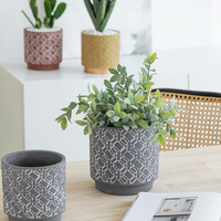 Pot de fleurs en ciment pour décoration de bureau, plantes succulentes, pour la maison, balcon, jardin, logo personnalisé, vente en gros,
