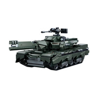 Réservoir blindé antidéflagrant T2231 Échelle 1:8 Blocs de construction d'assemblage de 40 pièces Modèle militaire Ornement Jouet pour 14 ans