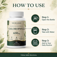 Capsules de Chlorophylle 600MG à Marque Blanche OEM/ODM, Antioxydant, 120 Capsules de Feuilles de Persil, Complément Alimentaire pour Adultes