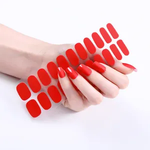 Full Wrap Nail Polish Stickers Nail Strips Self-Adhesive Gel Nail Strips Art Decals For Home Women Girls