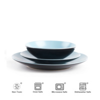 Ensemble de vaisselle en céramique pratique de 12 pièces à usage domestique ensemble d'assiettes et de bols ensembles de vaisselle de haute qualité pour le café de l'après-midi
