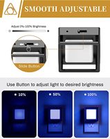 ZHILAI Mini Lampe de Nuit Moderne Bleue à Brancher avec Capteur de Lumière, LED Dimmable Crépuscule-Aube, AC 110V, Certifiée FCC pour Chambre de Bébé et Salle de Bain