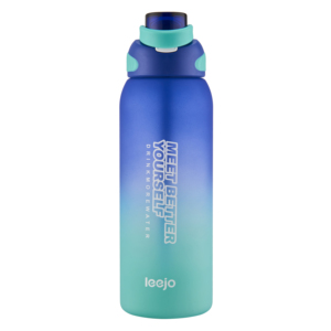 Botella de agua personalizada sin BPA con diseño de arcoíris, pajita para beber directamente, a prueba de fugas, deportiva, para OEM - Product Image 6