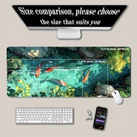 Koi Fish Belle Artistique Élégant Élégant PC Gaming Tapis De Souris Gamer Tapis Teclado Pad Tapis Ordinateur Portable Bureau Tapis 900X400