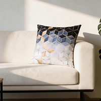 Housse de coussin en polyester doux de style moderne pour salon
