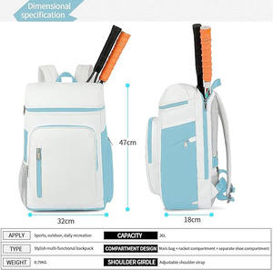 Échantillon gratuit 2025 Sacs de sport pour raquettes de tennis et de badminton de haute qualité, sacs de raquette en nylon portables, lot de 2 avec un élément populaire - Product Image 5