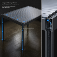 Pérgola Bioclimática Eléctrica de Aluminio para Exteriores, Techo de Láminas Impermeable, Toldo Retráctil Motorizado para Balcón o Patio