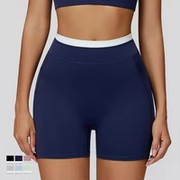 3129 Dames Outdoor Solid Elastische Taille Hoge Ademendheid Kreukvrije Spandex/Nylon 200g Heat-Transfer Geprint Yoga Shorts
