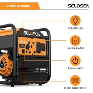 Generador Silencioso de 4500W con Monitoreo de CO, Respaldo Doméstico, Proporciona 3800W 3.8kW de Energía Estable para Electrónica Sensible HSAMZ-Po - Product Image 3