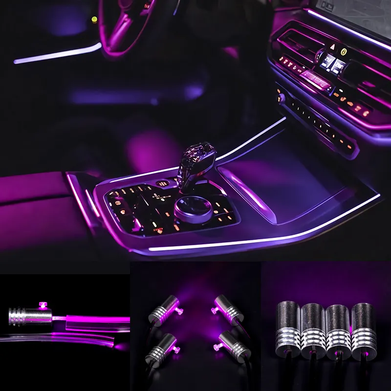 ZY 6M RGB LED éclairage intérieur de voiture USB téléphone APP contrôle atmosphère lampe ambiante lumière décorative toit de voiture lumière intérieure