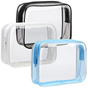 Bolsa de Maquillaje Transparente Impermeable de PVC, Bolsa Cosmética con Cierre de Plástico, Logotipo Personalizado Impreso, Bolsa de Viaje para Maquillaje - Product Image 2