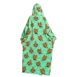 Custom Printing Oversize <strong>Long</strong> Wearable Sherpa Flannel Fleece TV Cuddle <strong>Snuggle</strong> Blanket with Sleeves <strong>Hoodie</strong> Custom Pocket Factory - Product Image 4