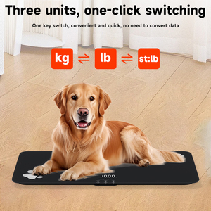 현대식 고정밀 가정용 <span class=keywords><strong>100kg</strong></span> 10g LED 디지털 디스플레이 전자 강화유리 유아 및 애완동물 체중계 - Product Image 2